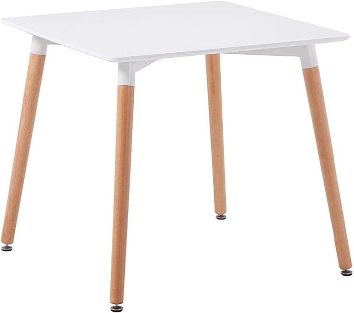 ADXH Modern Wood Dining Table Wooden Tabletop Kitchen Table Square Kitchen Leisure Table with Solid Wooden Legs for Home Office Restaurant Use