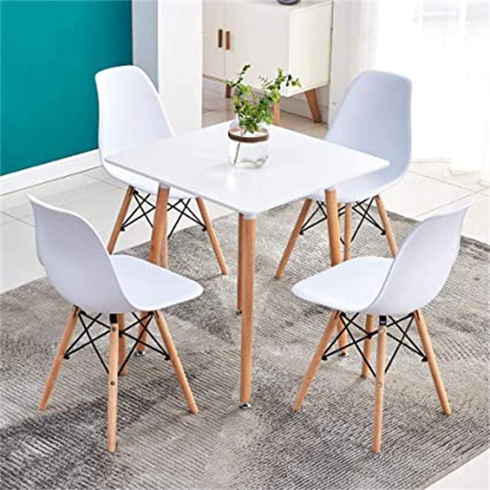ADXH Modern Wood Dining Table Wooden Tabletop Kitchen Table Square Kitchen Leisure Table with Solid Wooden Legs for Home Office Restaurant Use
