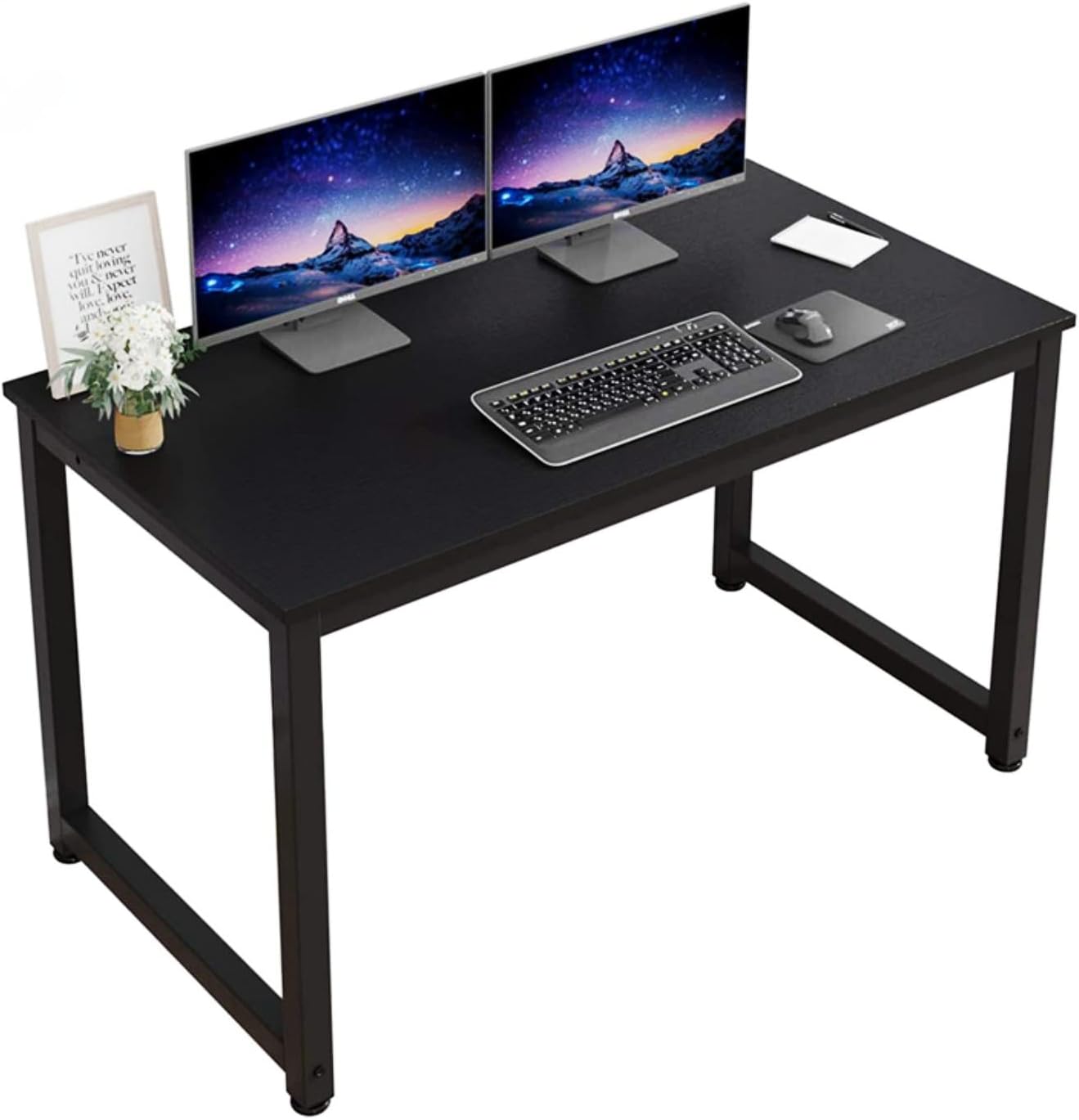ADXH Computer Desk 120 * 60cm, Computer Laptop Table Desk Office Desk Study Writing Desk Easy Assembly, Computer Desk Modern Simple Style for Home Office