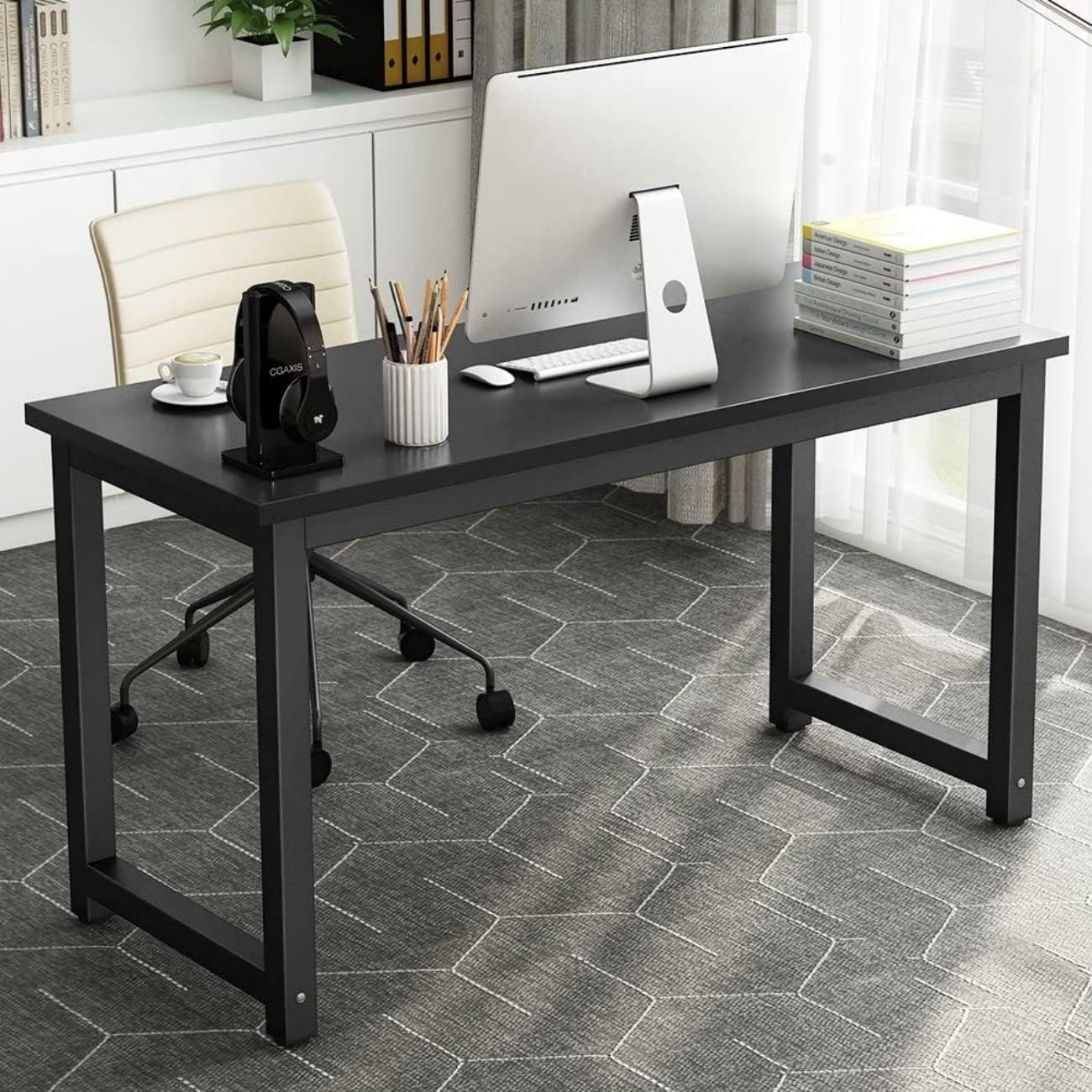 ADXH Computer Desk 120 * 60cm, Computer Laptop Table Desk Office Desk Study Writing Desk Easy Assembly, Computer Desk Modern Simple Style for Home Office