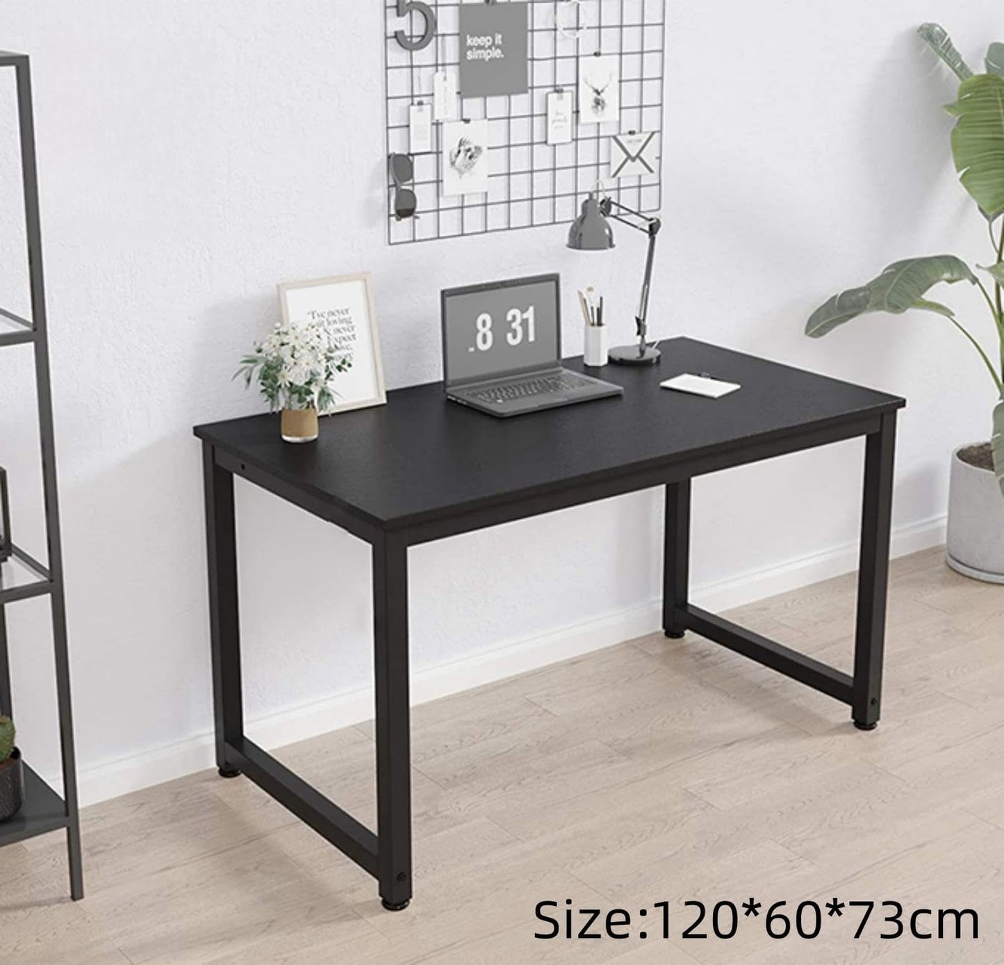 ADXH Computer Desk 120 * 60cm, Computer Laptop Table Desk Office Desk Study Writing Desk Easy Assembly, Computer Desk Modern Simple Style for Home Office